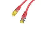 Patchcord kat.6a S/FTP LSZH CU 1m czerwony fluke