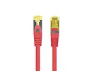 Patchcord kat.6a S/FTP LSZH CU 0.25m czerwnoy fluke