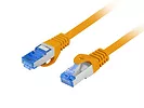 Patchcord kat.6a S/FTP LSZH CCA 0.25m pomarańczowy fluke