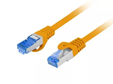 Patchcord kat.6a S/FTP LSZH CCA 0.25m pomarańczowy fluke