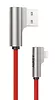 CB-AL04 Czerwony OEM nylonowy kabel USB - Lightning | 1m | wtyki90 stopni | certyfikat MFi