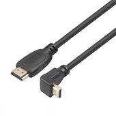 Kabel HDMI v 2.0 pozłacany 1.8 m kątowy