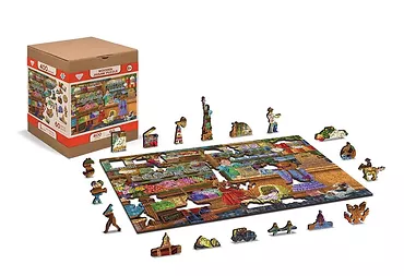 Puzzle drewniane 3D Słodki świat Candy adventures L