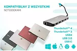 Stacja dokująca USB 3.0/USB-C/Thunderbolt 3x Display Metal Nano Dock LAN +Power Delivery 100W