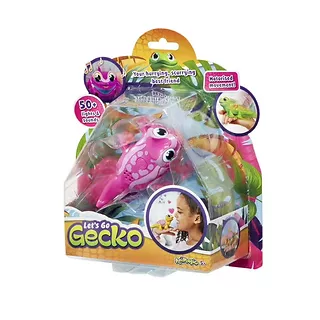 Maskotka interaktywna AniMagic Lets go Gecko Gekon różowy