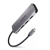 HMC-5 Wieloportowy hub 2x USB-A, HDMI, SD/microSD, USB 3.2 Gen 1, PD 100W, 20cm USB-C kabel