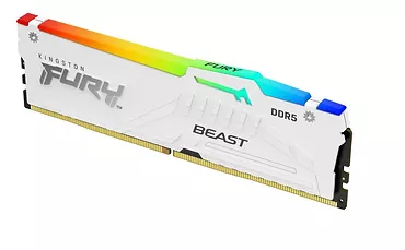 Pamięć DDR5 Fury Beast RGB  32GB(2*16GB)/5200  CL36 Biała