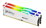 Pamięć DDR5 Fury Beast RGB  32GB(2*16GB)/5200  CL36 Biała