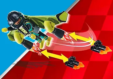 Zestaw figurek Stunt Show 70834 Lotniczy pokaz kaskaderski: Stacja serwisowa