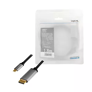 Kabel USB-C do DP, 4K 60Hz aluminiowy 1.8m