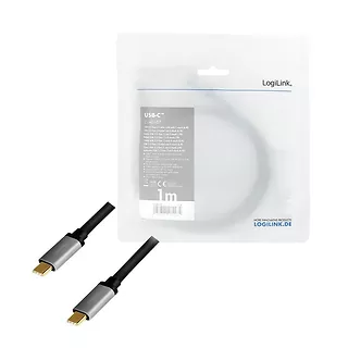 Kabel USB-C M/M, 4K/60 Hz, PD aluminiowy 1m