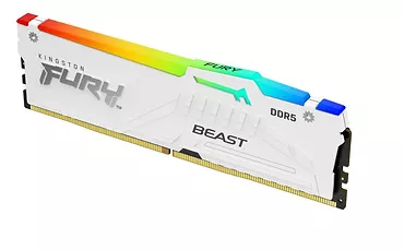 Pamięć DDR5 Fury Beast RGB  64GB(2*32GB)/5200  CL40 Biała