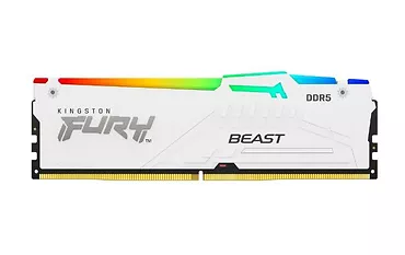 Pamięć DDR5 Fury Beast White RGB  64GB(2*32GB)/5600Mhz  CL36