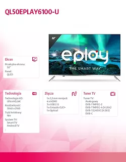 Telewizor QLED 50 cali QL50EPLAY6100-U