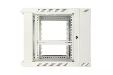 Szafka wisząca rack 9U 600x600 szara dwusekcyjna