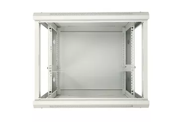 Szafka wisząca rack 9U 600x600 szara metalowe drzwi