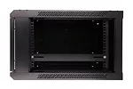 Szafka wisząca rack 6U 600x600 czarna dwusekcyjna