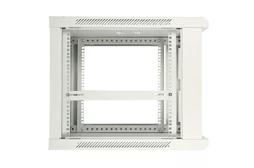 Szafka wisząca rack 9U 600x450 szara metalowe drzwi