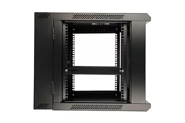 Szafka wisząca rack 12U 600x600 czarna dwusekcyjna