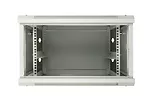 Szafka wisząca rack 6U 600x600 szara metalowe drzwi