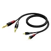Kabel 2x RCA/Cinch Męski - 2x 6, 3 mm Złącze Męskie mono 5 m -CLA631/5