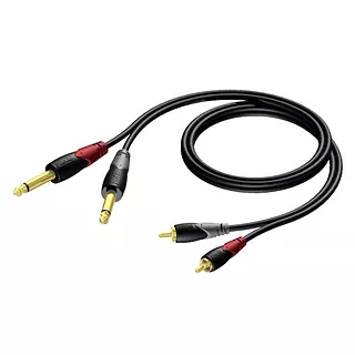 Kabel 2x RCA/Cinch Męski - 2x 6, 3 mm Złącze Męskie mono 5 m -CLA631/5