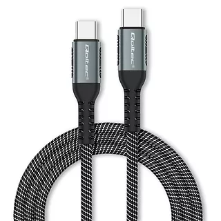 Kabel USB 2.0 typ C | USB 2.0 typ C 100W | QC 3.0 | PD | 1m |    Czarny