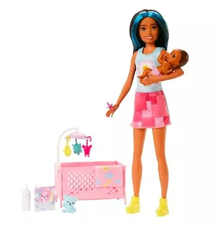 Lalka Barbie Opiekunka Zestaw Usypianie maluszka
