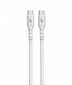 Kabel USB C - USB C 1 m. silikonowy biały