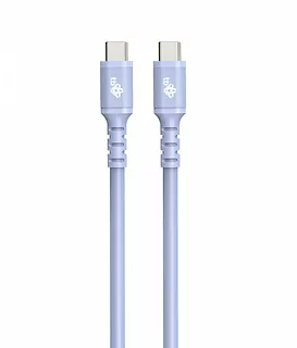 Kabel USB C - USB C 1m silikonowy fioletowy