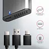 EEM2-SG2 Obudowa zewnętrzna aluminiowa bezśrubowa USB-C 3.2 Gen 2 M.2 NVMe & SATA SSD + USB-A - USB-C redukcja