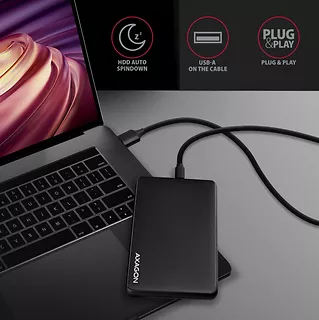 EE25-SLC Obudowa zewnętrzna plastikowa, bezśrubowa, USB-C 3.2 GEN 1 SATA 6G 2.5