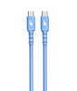 Kabel USB C - USB C 1m silikonowy niebieski