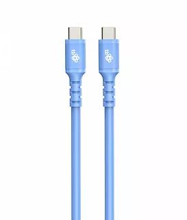 Kabel USB C - USB C 1m silikonowy niebieski