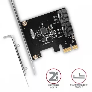 PCES-SA2N Kontroler PCIe 2x wewnętrzny port SATA 6G, ASM1061, SP & LP
