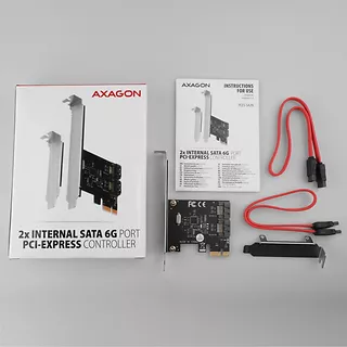 PCES-SA2N Kontroler PCIe 2x wewnętrzny port SATA 6G, ASM1061, SP & LP