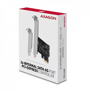 PCES-SA2N Kontroler PCIe 2x wewnętrzny port SATA 6G, ASM1061, SP & LP