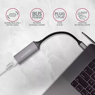 ADE-TRC Karta sieciowa Gigabit Ethernet adapter, USB-C 3.2 Gen 1, instalacja automatyczna, metalowy, tytanowa szarość