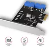 PCEU-034VL Kontroler PCIe 2x wewnętrzny 19-pinowy port USB 3.2 GEN 1, UASP, SP & LP