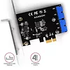PCEU-034VL Kontroler PCIe 2x wewnętrzny 19-pinowy port USB 3.2 GEN 1, UASP, SP & LP