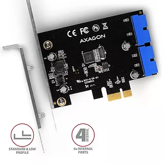 PCEU-034VL Kontroler PCIe 2x wewnętrzny 19-pinowy port USB 3.2 GEN 1, UASP, SP & LP