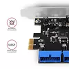 PCEU-034VL Kontroler PCIe 2x wewnętrzny 19-pinowy port USB 3.2 GEN 1, UASP, SP & LP