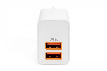 Ładowarka sieciowa zasilacz 2x USB-A 15,5W Biała