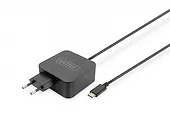 Ładowarka sieciowa zasilacz 1x USB-C PD 3.0 max. 65W zintegrowany kabel 1,2m Czarna