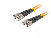 Patchcord światłowodowy MM ST/UPC-ST/UPC DUPLEX 3.0MM OM2 50/125 LSZH 5m pomarańczowy