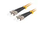 Patchcord światłowodowy MM ST/UPC-ST/UPC DUPLEX 3.0MM OM2 50/125 LSZH 1m pomarańczowy