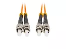 Patchcord światłowodowy MM ST/UPC-ST/UPC DUPLEX 3.0MM OM2 50/125 LSZH 1m pomarańczowy
