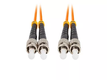 Patchcord światłowodowy MM ST/UPC-ST/UPC DUPLEX 3.0MM OM2 50/125 LSZH 1m pomarańczowy