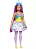 Lalka Jednorożec niebiesko-fioletowa Barbie Dreamtopia
