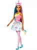 Lalka Jednorożec niebiesko-różowa Barbie Dreamtopia
